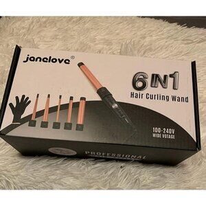 New 6 in 1 Hair Wand Curling Iron - 180-450℉ Long-Lasting Ceramic Hair Curler